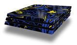 Vinyl Decal Skin Wrap compatible with Sony PlayStation 4 Pro Console Twisted Garden Blue and Yellow (PS4 NOT INCLUDED)