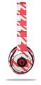 WraptorSkinz Skin Decal Wrap compatible with Beats Solo 2 and Solo 3 Wireless Headphones Houndstooth Coral Skin Only (HEADPHONES NOT INCLUDED)