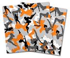 Vinyl Craft Cutter Designer 12x12 Sheets Sexy Girl Silhouette Camo Orange - 2 Pack