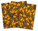 Vinyl Craft Cutter Designer 12x12 Sheets Scattered Skulls Orange - 2 Pack