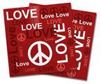 Vinyl Craft Cutter Designer 12x12 Sheets Love and Peace Red - 2 Pack