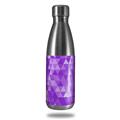 Skin Decal Wrap for RTIC Water Bottle 17oz Triangle Mosaic Purple (BOTTLE NOT INCLUDED)