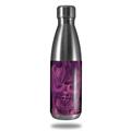 Skin Decal Wrap for RTIC Water Bottle 17oz Flaming Fire Skull Hot Pink Fuchsia (BOTTLE NOT INCLUDED)