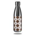 Skin Decal Wrap for RTIC Water Bottle 17oz Boxed Chocolate Brown (BOTTLE NOT INCLUDED)