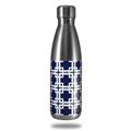 Skin Decal Wrap for RTIC Water Bottle 17oz Boxed Navy Blue (BOTTLE NOT INCLUDED)