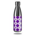 Skin Decal Wrap for RTIC Water Bottle 17oz Boxed Purple (BOTTLE NOT INCLUDED)