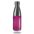 Skin Decal Wrap for RTIC Water Bottle 17oz Raining Fuschia Hot Pink (BOTTLE NOT INCLUDED)