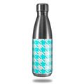 Skin Decal Wrap for RTIC Water Bottle 17oz Houndstooth Neon Teal (BOTTLE NOT INCLUDED)