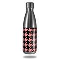 Skin Decal Wrap for RTIC Water Bottle 17oz Houndstooth Pink on Black (BOTTLE NOT INCLUDED)