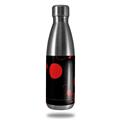Skin Decal Wrap for RTIC Water Bottle 17oz Lots of Dots Red on Black (BOTTLE NOT INCLUDED)