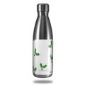 Skin Decal Wrap for RTIC Water Bottle 17oz Christmas Holly Leaves on White (BOTTLE NOT INCLUDED)