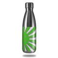 Skin Decal Wrap for RTIC Water Bottle 17oz Rising Sun Japanese Flag Green (BOTTLE NOT INCLUDED)