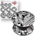 Decal Style Vinyl Skin Wrap 3 Pack for PopSockets Sexy Girl Silhouette Camo Gray (POPSOCKET NOT INCLUDED)