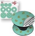 Decal Style Vinyl Skin Wrap 3 Pack for PopSockets Anchors Away Seafoam Green (POPSOCKET NOT INCLUDED)