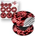 Decal Style Vinyl Skin Wrap 3 Pack for PopSockets Electrify Red (POPSOCKET NOT INCLUDED)