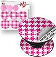 Decal Style Vinyl Skin Wrap 3 Pack for PopSockets Houndstooth Hot Pink (POPSOCKET NOT INCLUDED)