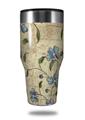 Skin Decal Wrap for Walmart Ozark Trail Tumblers 40oz Flowers and Berries Blue (TUMBLER NOT INCLUDED)