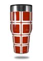 Skin Decal Wrap for Walmart Ozark Trail Tumblers 40oz Squared Red Dark (TUMBLER NOT INCLUDED)