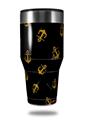 Skin Decal Wrap for Walmart Ozark Trail Tumblers 40oz Anchors Away Black (TUMBLER NOT INCLUDED)