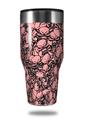 Skin Decal Wrap for Walmart Ozark Trail Tumblers 40oz Scattered Skulls Pink (TUMBLER NOT INCLUDED)