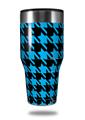 Skin Decal Wrap for Walmart Ozark Trail Tumblers 40oz Houndstooth Blue Neon on Black (TUMBLER NOT INCLUDED)