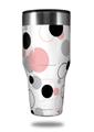 Skin Decal Wrap for Walmart Ozark Trail Tumblers 40oz Lots of Dots Pink on White (TUMBLER NOT INCLUDED)