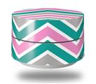 Skin Decal Wrap for Google WiFi Original Zig Zag Teal Pink and Gray (GOOGLE WIFI NOT INCLUDED)