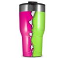 WraptorSkinz Skin Wrap compatible with 2017 and newer RTIC Tumblers 30oz Ripped Colors Hot Pink Neon Green (TUMBLER NOT INCLUDED)
