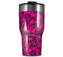 WraptorSkinz Skin Wrap compatible with 2017 and newer RTIC Tumblers 30oz Scattered Skulls Hot Pink (TUMBLER NOT INCLUDED)