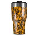 WraptorSkinz Skin Wrap compatible with 2017 and newer RTIC Tumblers 30oz Scattered Skulls Orange (TUMBLER NOT INCLUDED)