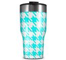 WraptorSkinz Skin Wrap compatible with 2017 and newer RTIC Tumblers 30oz Houndstooth Neon Teal (TUMBLER NOT INCLUDED)