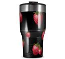 WraptorSkinz Skin Wrap compatible with 2017 and newer RTIC Tumblers 30oz Strawberries on Black (TUMBLER NOT INCLUDED)