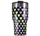 WraptorSkinz Skin Wrap compatible with 2017 and newer RTIC Tumblers 30oz Pastel Hearts on Black (TUMBLER NOT INCLUDED)
