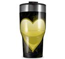 WraptorSkinz Skin Wrap compatible with 2017 and newer RTIC Tumblers 30oz Glass Heart Grunge Yellow (TUMBLER NOT INCLUDED)