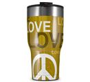 WraptorSkinz Skin Wrap compatible with 2017 and newer RTIC Tumblers 30oz Love and Peace Yellow (TUMBLER NOT INCLUDED)