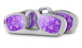 Decal Style Vinyl Skin Wrap 2 Pack for Nooz Glasses Rectangle Case Triangle Mosaic Purple  (NOOZ NOT INCLUDED)