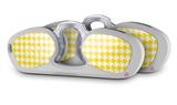 Decal Style Vinyl Skin Wrap 2 Pack for Nooz Glasses Rectangle Case Houndstooth Yellow (NOOZ NOT INCLUDED)