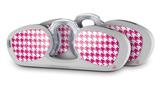 Decal Style Vinyl Skin Wrap 2 Pack for Nooz Glasses Rectangle Case Houndstooth Hot Pink (NOOZ NOT INCLUDED)