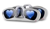 Decal Style Vinyl Skin Wrap 2 Pack for Nooz Glasses Rectangle Case Glass Heart Grunge Blue  (NOOZ NOT INCLUDED)