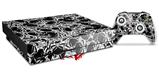 Skin Wrap compatible with XBOX One X Console and Controller Scattered Skulls Black