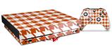 Skin Wrap compatible with XBOX One X Console and Controller Houndstooth Burnt Orange