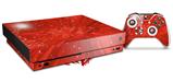 Skin Wrap compatible with XBOX One X Console and Controller Stardust Red