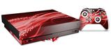 Skin Wrap compatible with XBOX One X Console and Controller Mystic Vortex Red