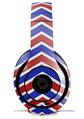WraptorSkinz Skin Decal Wrap compatible with Beats Studio 2 and 3 Wired and Wireless Headphones Zig Zag Red White and Blue Skin Only HEADPHONES NOT INCLUDED