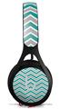 WraptorSkinz Skin Decal Wrap compatible with Beats EP Headphones Zig Zag Teal and Gray Skin Only HEADPHONES NOT INCLUDED