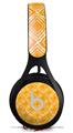 WraptorSkinz Skin Decal Wrap compatible with Beats EP Headphones Wavey Orange Skin Only HEADPHONES NOT INCLUDED