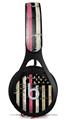WraptorSkinz Skin Decal Wrap compatible with Beats EP Headphones Painted Faded and Cracked Pink Line USA American Flag Skin Only HEADPHONES NOT INCLUDED
