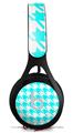 WraptorSkinz Skin Decal Wrap compatible with Beats EP Headphones Houndstooth Neon Teal Skin Only HEADPHONES NOT INCLUDED