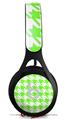 WraptorSkinz Skin Decal Wrap compatible with Beats EP Headphones Houndstooth Neon Lime Green Skin Only HEADPHONES NOT INCLUDED