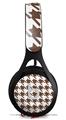 WraptorSkinz Skin Decal Wrap compatible with Beats EP Headphones Houndstooth Chocolate Brown Skin Only HEADPHONES NOT INCLUDED